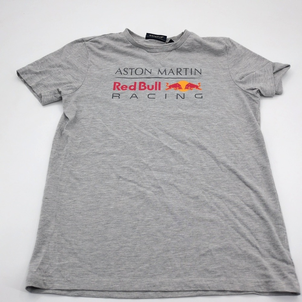 Official Aston Martin Red Bull Racing‎ F1 Large Logo T Shirt Heather Grey Size M